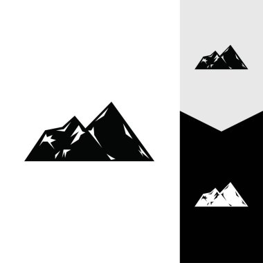 Dağ simgesi Logo Şablonu Vektör illüstrasyon Tasarımı