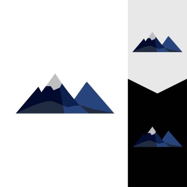 Dağ simgesi Logo Şablonu Vektör illüstrasyon Tasarımı