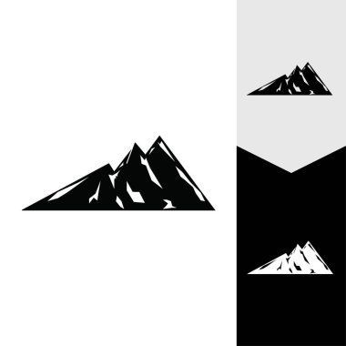 Dağ simgesi Logo Şablonu Vektör illüstrasyon Tasarımı