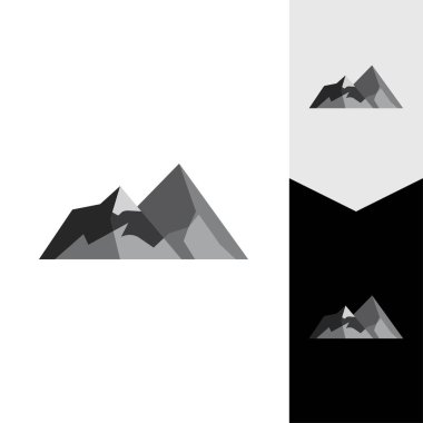 Dağ simgesi Logo Şablonu Vektör illüstrasyon Tasarımı