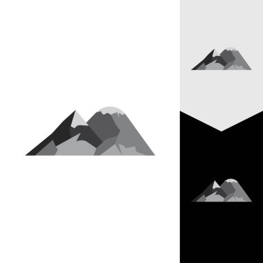 Dağ simgesi Logo Şablonu Vektör illüstrasyon Tasarımı