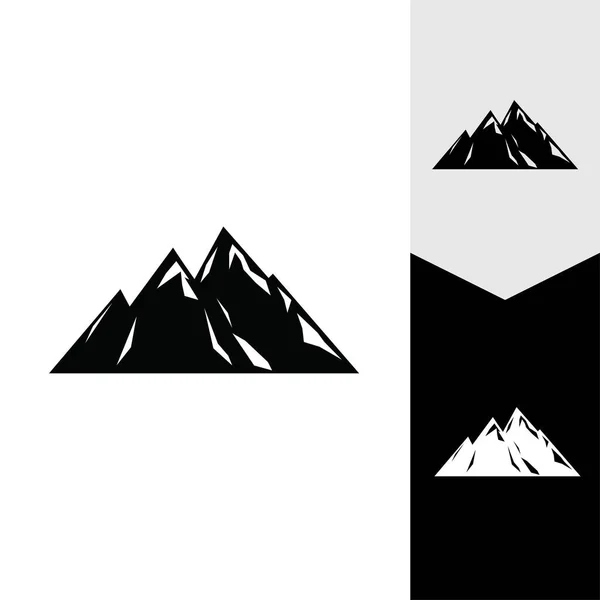 Mountain Icon Logo Template Vector Illustration Design — Stock Vector