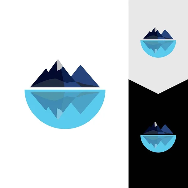 Mountain Icon Logo Template Vector Illustratie Ontwerp — Stockvector