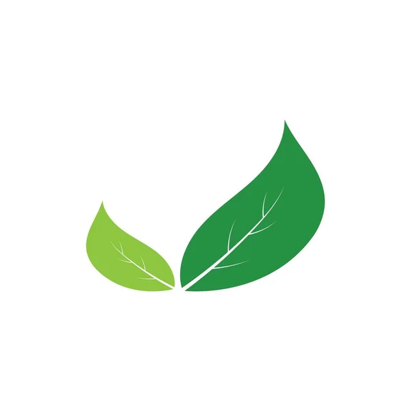 Logos Vert Feuille Arbre Écologie Élément Nature Vecteur — Image vectorielle