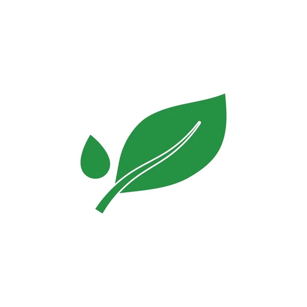 Logos Vert Feuille Arbre Écologie Élément Nature Vecteur — Image vectorielle