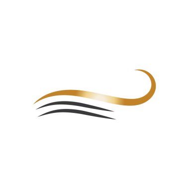 saç dalgası logo vektör çizimi tasarımı