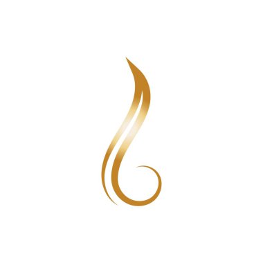 saç dalgası logo vektör çizimi tasarımı