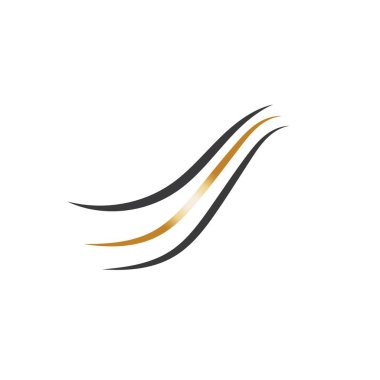 saç dalgası logo vektör çizimi tasarımı