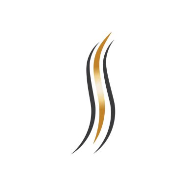 saç dalgası logo vektör çizimi tasarımı