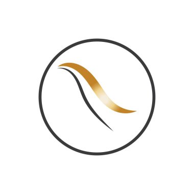 saç dalgası logo vektör çizimi tasarımı