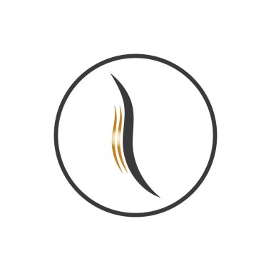 saç dalgası logo vektör çizimi tasarımı