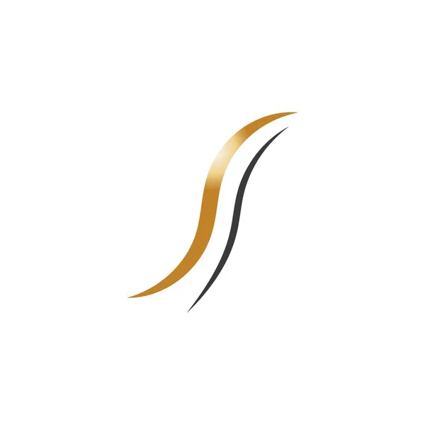 Włosy Fala Logo Wektor Ilustracja Projekt — Wektor stockowy