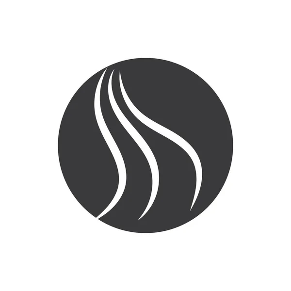 Włosy Fala Logo Wektor Ilustracja Projekt — Wektor stockowy
