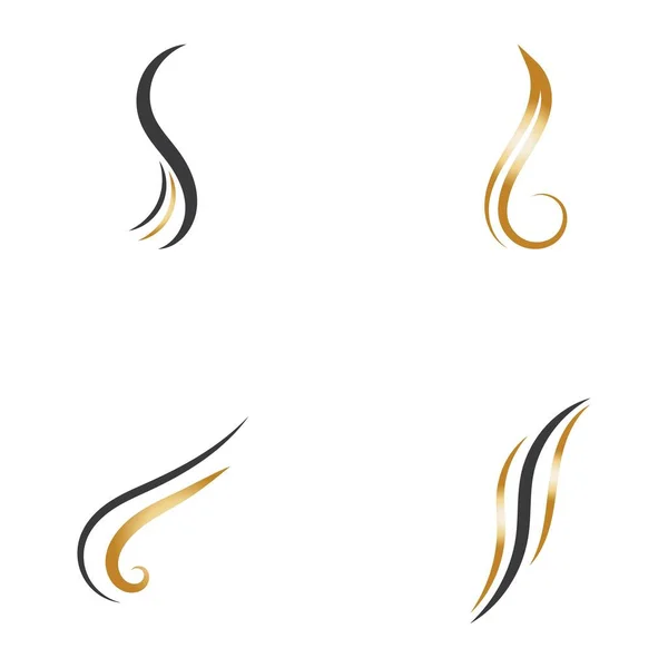 Saç Dalgası Logo Vektör Çizimi Tasarımı — Stok Vektör
