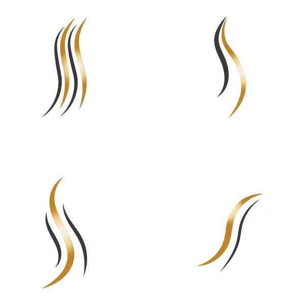 Hair Wave Logo Vector Illustration Design — Stock Vector