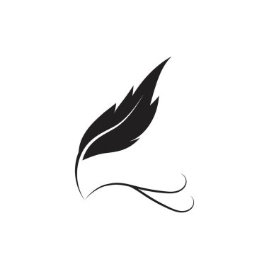 Tüy logo vektör şablonu