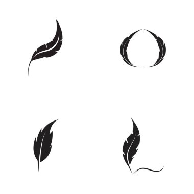 Tüy logo vektör şablonu