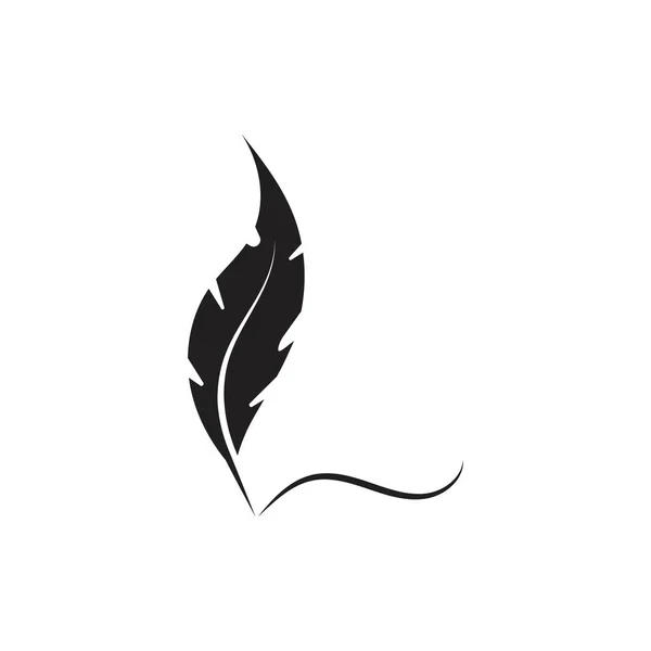 Plantilla Vector Logotipo Pluma — Archivo Imágenes Vectoriales