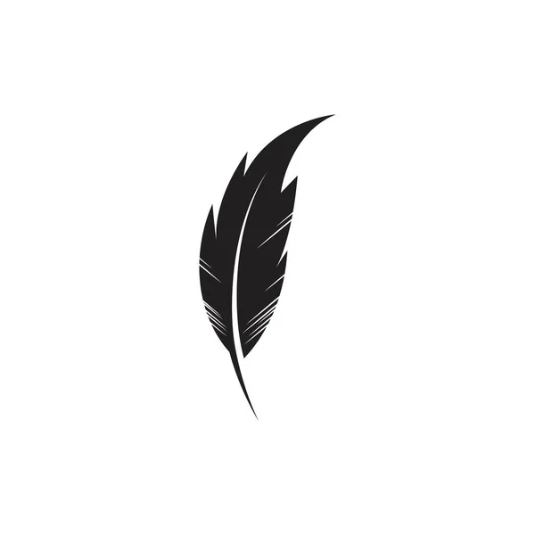 Feather Logo Vector Template — Stock Vector