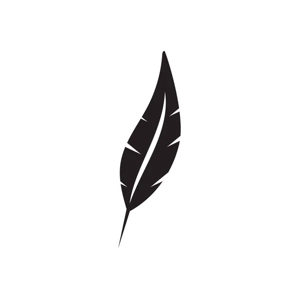 Plantilla Vector Logotipo Pluma — Vector de stock
