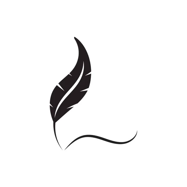 Plantilla Vector Logotipo Pluma — Vector de stock