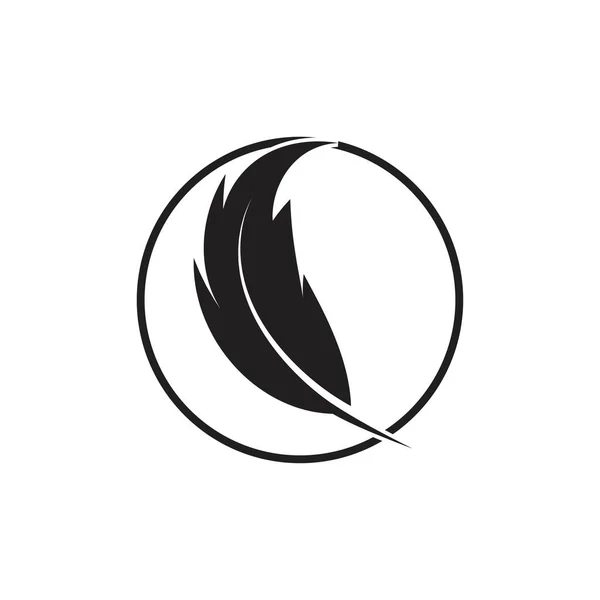 Modelo Vetor Logotipo Pena —  Vetores de Stock