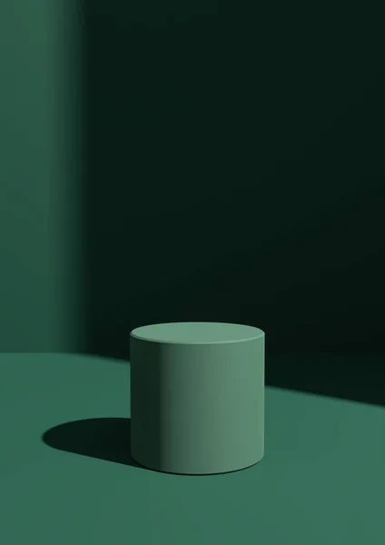 Simple Minimal Render Fond Vert Vif Pour Affichage Produit Avec — Photo