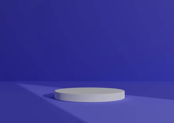 Composição Renderização Simples Mínima Com Pódio Cilindro Branco Suporte Sombra — Fotografia de Stock