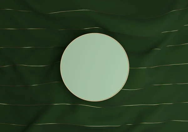 Tmavá Teplá Zelená Vykreslování Luxusní Produkt Displej Pódium Nebo Stojan — Stock fotografie