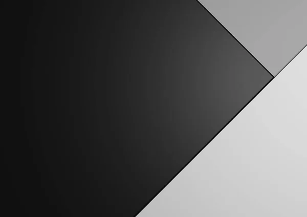 Rendering Von Minimalem Farbenfrohem Schwarz Weiß Hellem Und Dunkelgrauem Papierzusammensetzungshintergrund — Stockfoto