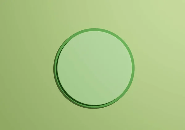 Иллюстрация Светло Зеленый Круг Подиум Стоять Сверху Вид Плоский Продукт — стоковое фото