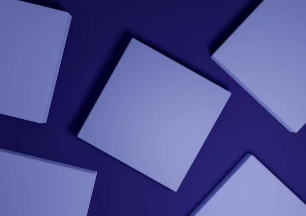 Azul Oscuro Renderizado Minimalista Vista Superior Simple Plano Exhibición Productos — Foto de Stock