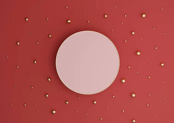 Světle Kaštanová Tmavě Červená Vykreslování Luxusní Produkt Displej Pódium Nebo — Stock fotografie