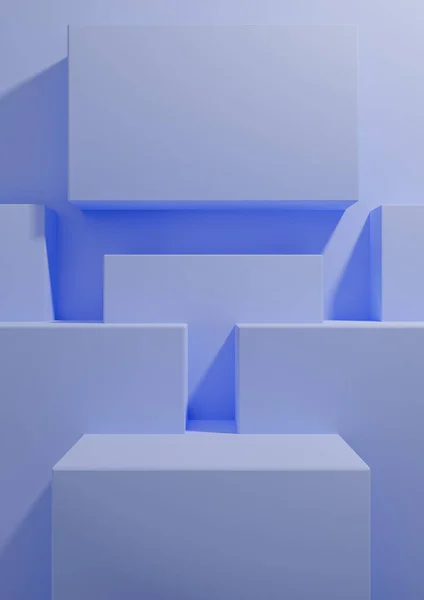 Light Pastel Blue Rendering Product Display Background Simple Minimal Geometric — Stock Photo, Image