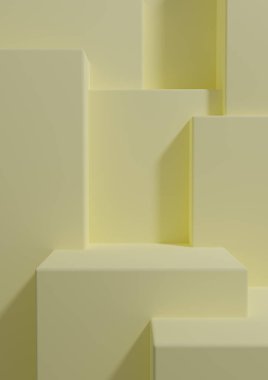 Pastel, hafif, narenciye sarısı 3D ürün duvar kağıtlarını podyumlu olarak sergiliyor ya da basit, minimal, soyut, geometri ürünü fotoğrafçılık arka planında bir iki lüks ürün üzerinde iyi duruyor.