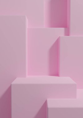 Hafif, pastel, lavanta pembesi 3D ürün resimli duvar kağıdı podyumlu ya da basit, minimal, soyut, geometri ürünü fotoğrafçılık arka planında bir iki lüks ürün üzerinde iyi durun.