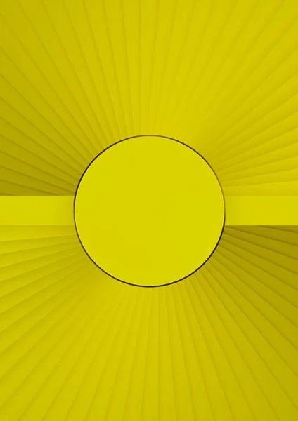 Jasny Neonowy Żółty Rendering Top View Płaski Lay Produkt Wyświetlacz — Zdjęcie stockowe
