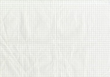 Yüksek çözünürlüklü beyaz kaplamasız bir grafik kağıdının büyük resmi buruşuk, eski, yıpranmış, gri kontrolörlü bir kağıt parçası sunum için yüksek kaliteli duvar kağıdı için boşluk kopyalar