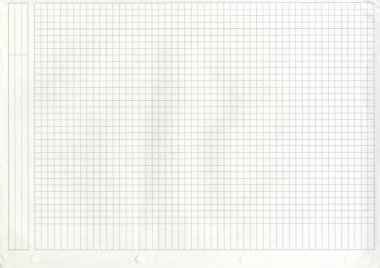 Yüksek çözünürlüklü beyaz kaplamasız bir grafik kağıdının büyük resmi yıpranmış bej renkli ince renkli kağıt sayfa ile gri denetleyiciler sunum için yüksek kaliteli duvar kağıdı için boşluk kopyalar