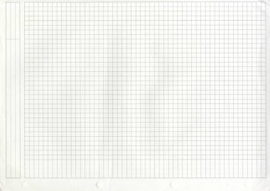 Yüksek çözünürlüklü beyaz kaplamasız bir grafik kağıdının büyük resmi yıpranmış bej renkli ince renkli kağıt sayfa ile gri denetleyiciler sunum için yüksek kaliteli duvar kağıdı için boşluk kopyalar