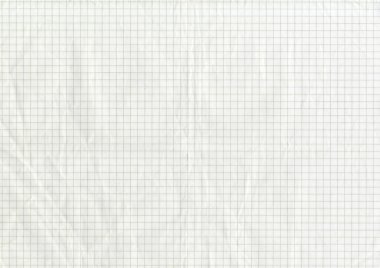 Yüksek çözünürlüklü beyaz kaplamasız bir grafik kağıdının büyük resmi buruşuk, eski, yıpranmış, gri kontrolörlü bir kağıt parçası sunum için yüksek kaliteli duvar kağıdı için boşluk kopyalar