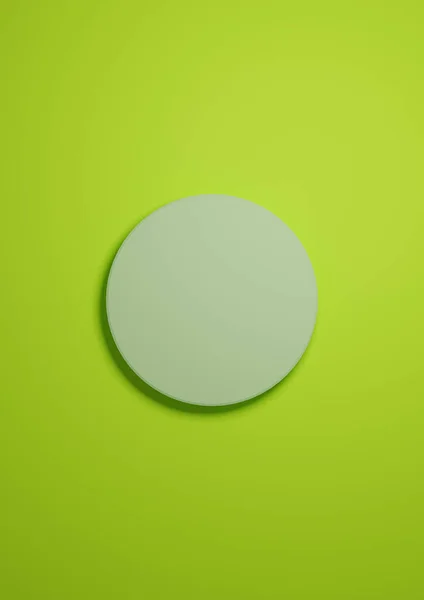 Bright Lime Neon Green Illustration Simple Minimal Product Display Background — Stockfoto