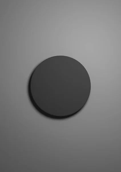 Dark Graphite Gray Black White Illustration Simple Minimal Product Display — Stockfoto