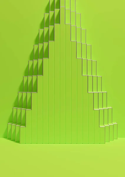 Bright Lime Neon Green Illustration Simple Minimal Product Display Background — ストック写真
