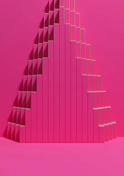 Bright Magenta Neon Pink Illustration Simple Minimal Product Display Background — Φωτογραφία Αρχείου