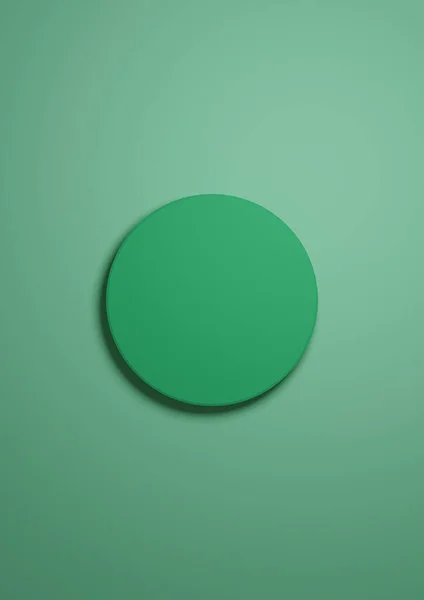 Bright Turquoise Green Illustration Simple Minimal Product Display Background Top — Stockfoto