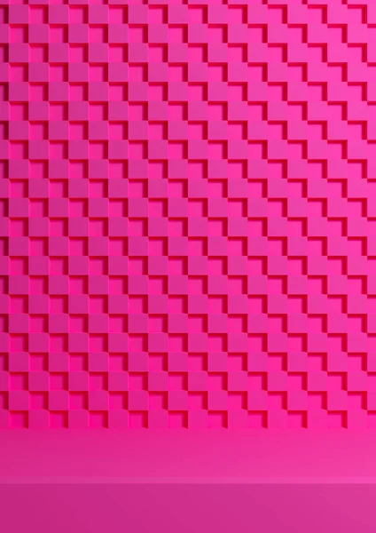 Bright Magenta Neon Pink Illustration Simple Minimal Product Display Background — Fotografie, imagine de stoc