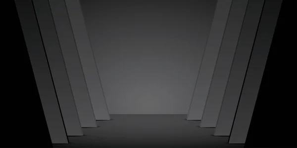 nesnenizi koymak için siyah duvar ve zemin grafiksel üç boyutlu resimleme arkaplanına sahip modern çapraz çizgi yapısı