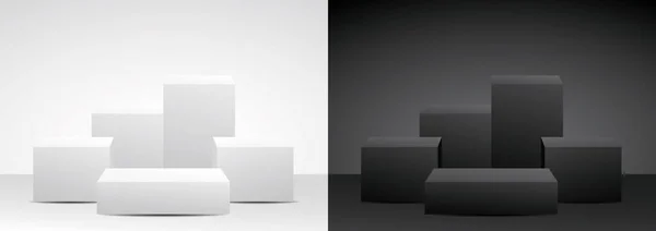 siyah ve beyaz dikdörtgen podyum görüntüleme nesnenizi koymak için 3d görüntü vektörünü minimal biçiminde ayarlayın