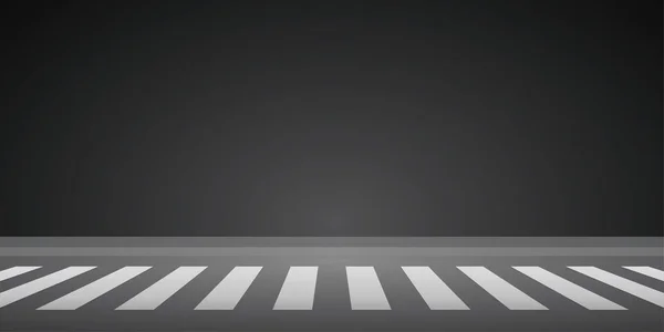 Siyah arkaplan sahnesi olan yaya geçidi 3d illüstrasyon vektörü